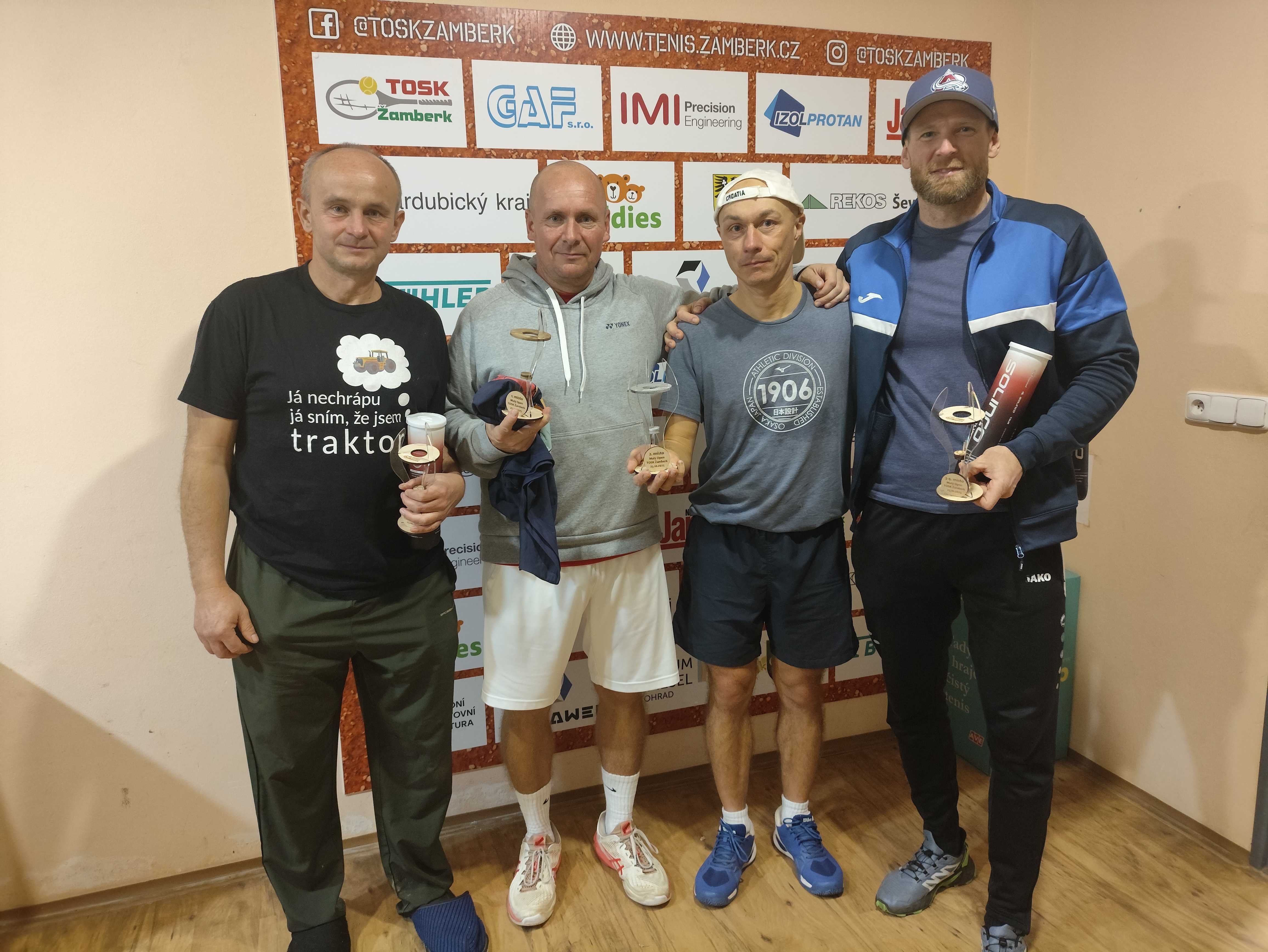 Zleva Richard Hrdý, Lukáš Svoboda, Jan Suchomel a Leoš Patka.