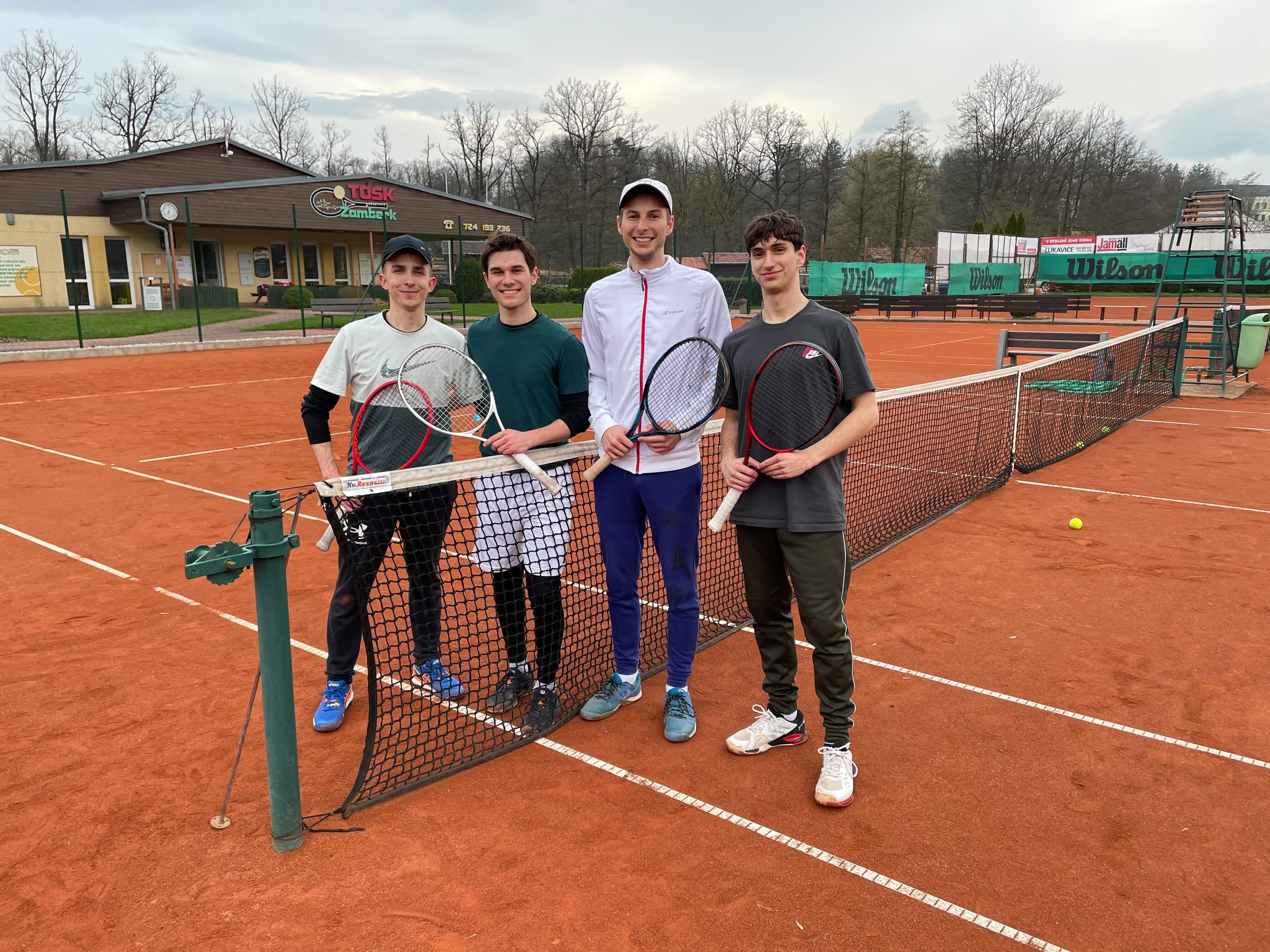 Zleva Dominik Jedlička, David Neugebauer, Daniel Rabas a Štěpán Středa