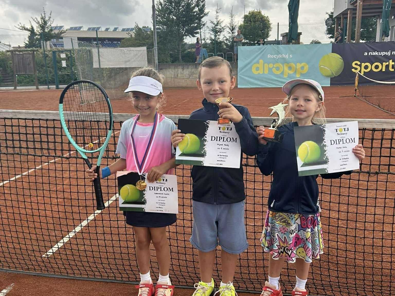 Zleva Amalie Sodomkova, Matěj Miljevič a Stela Horká