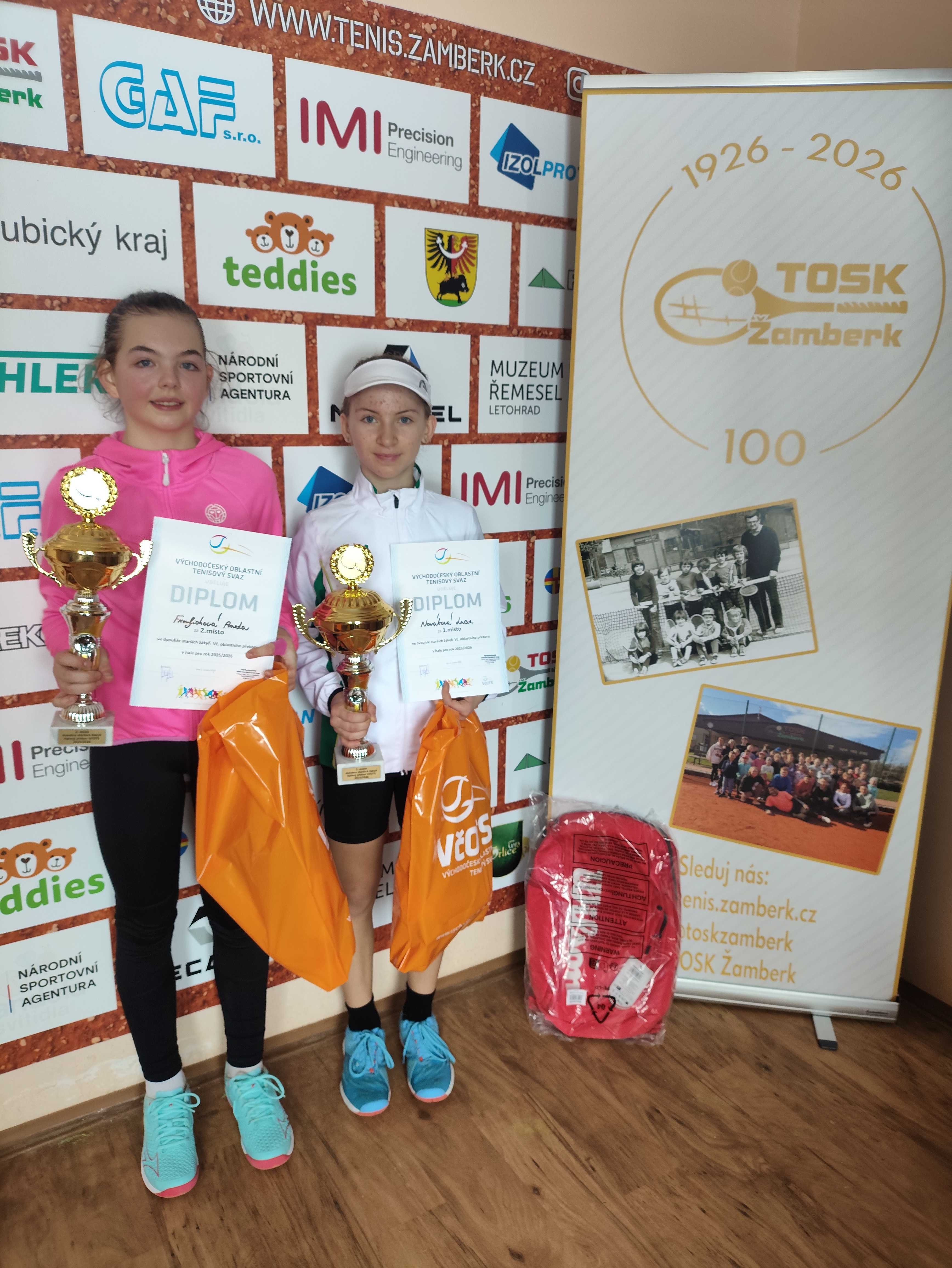 Finalistky dvouhry Aneta Freylichová a Lucie Nováková
