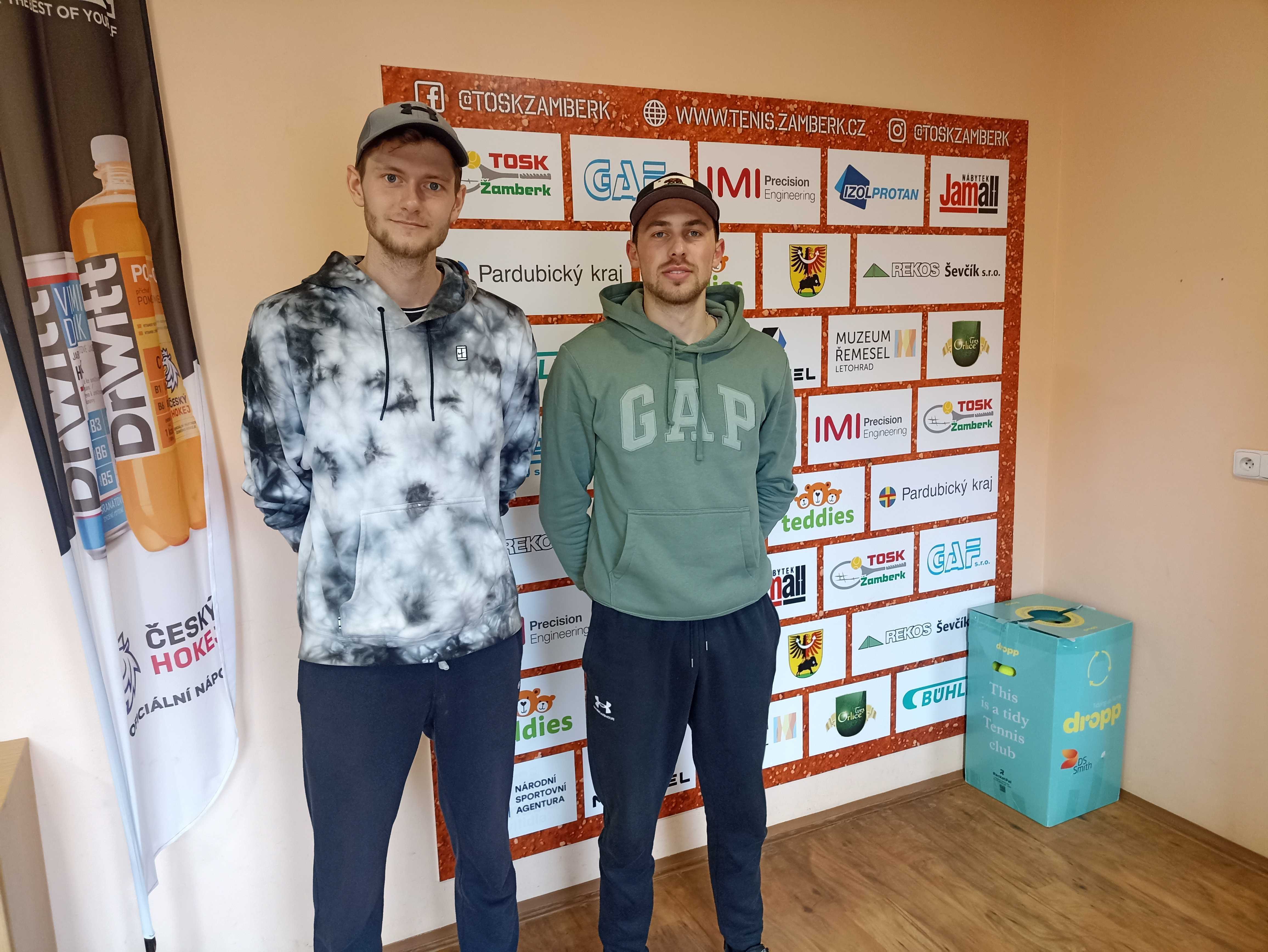 Finalisté čtyřhry David Holub a Ondřej Paleček